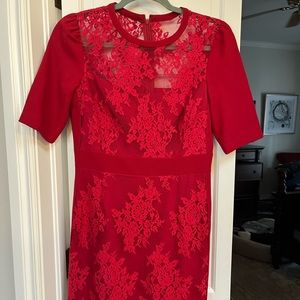 Teri Jon red lace dress, size 4